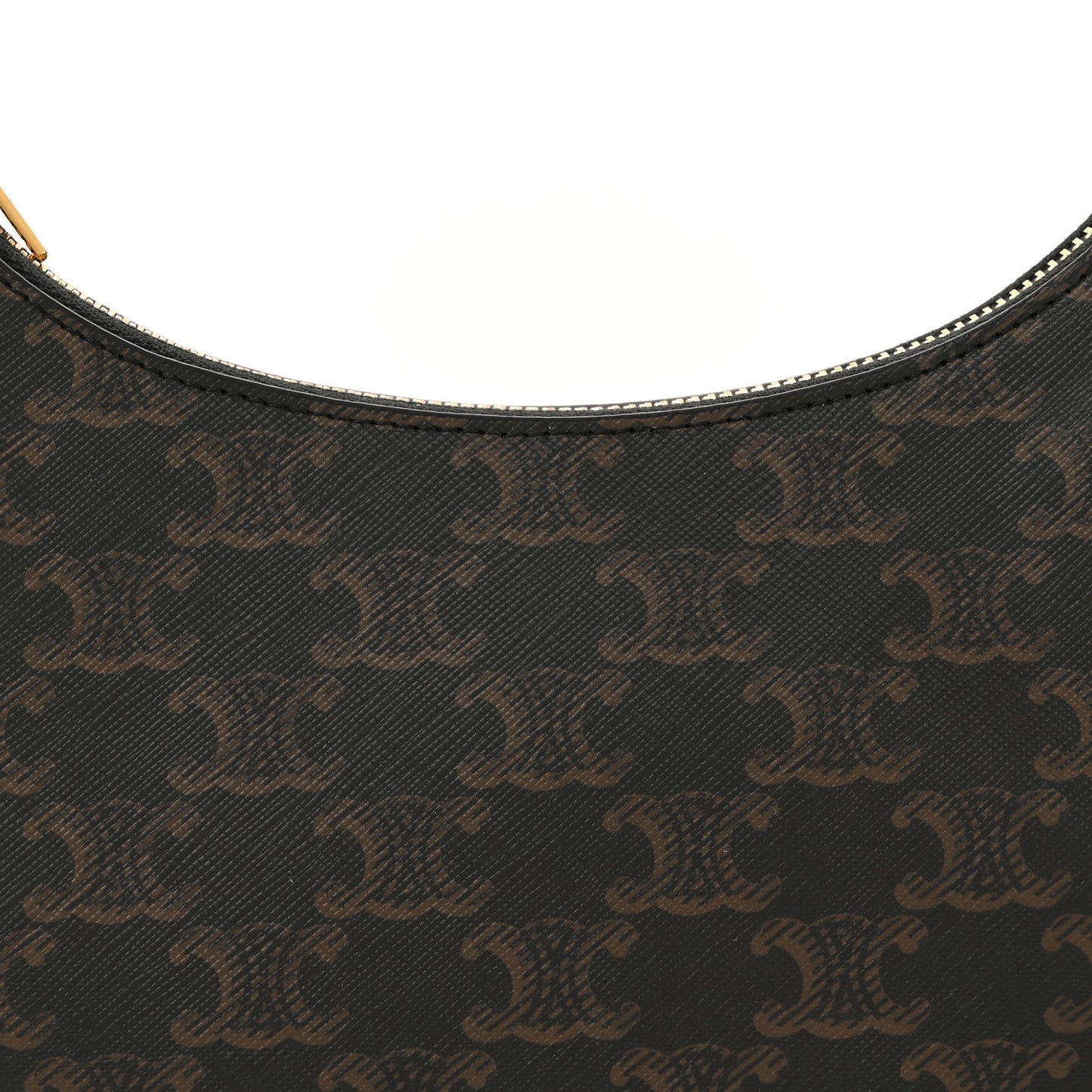 Triomphe Canvas Calfskin Ava Shoulder Bag Tan