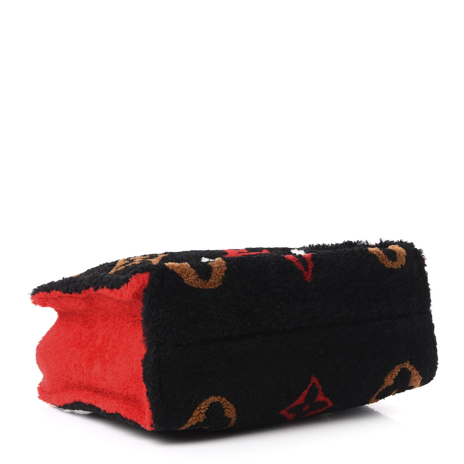 Louis Vuitton Shearling Monogram Giant Teddy Onthego GM Black Red 4 of 10