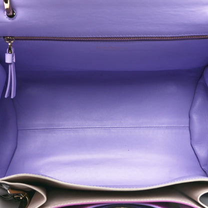 Salvatore Ferragamo Calfskin Sofia Rainbow Top Handle Bag Black 5 of 11