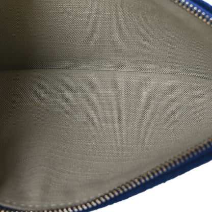Chanel Mixed Fibers Small Deauville Pouch Blue 5 of 6
