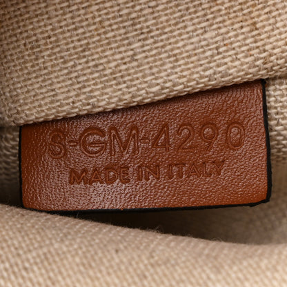 Celine Plein Soleil Textile Calfskin Horizontal Cabas Cream Red 7 of 10