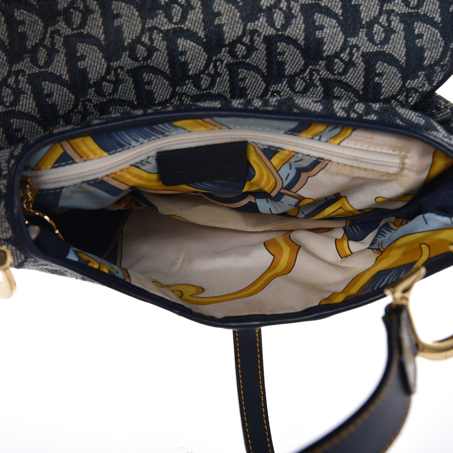 Christian Dior Monogram Saddle Bag Blue 5 of 7