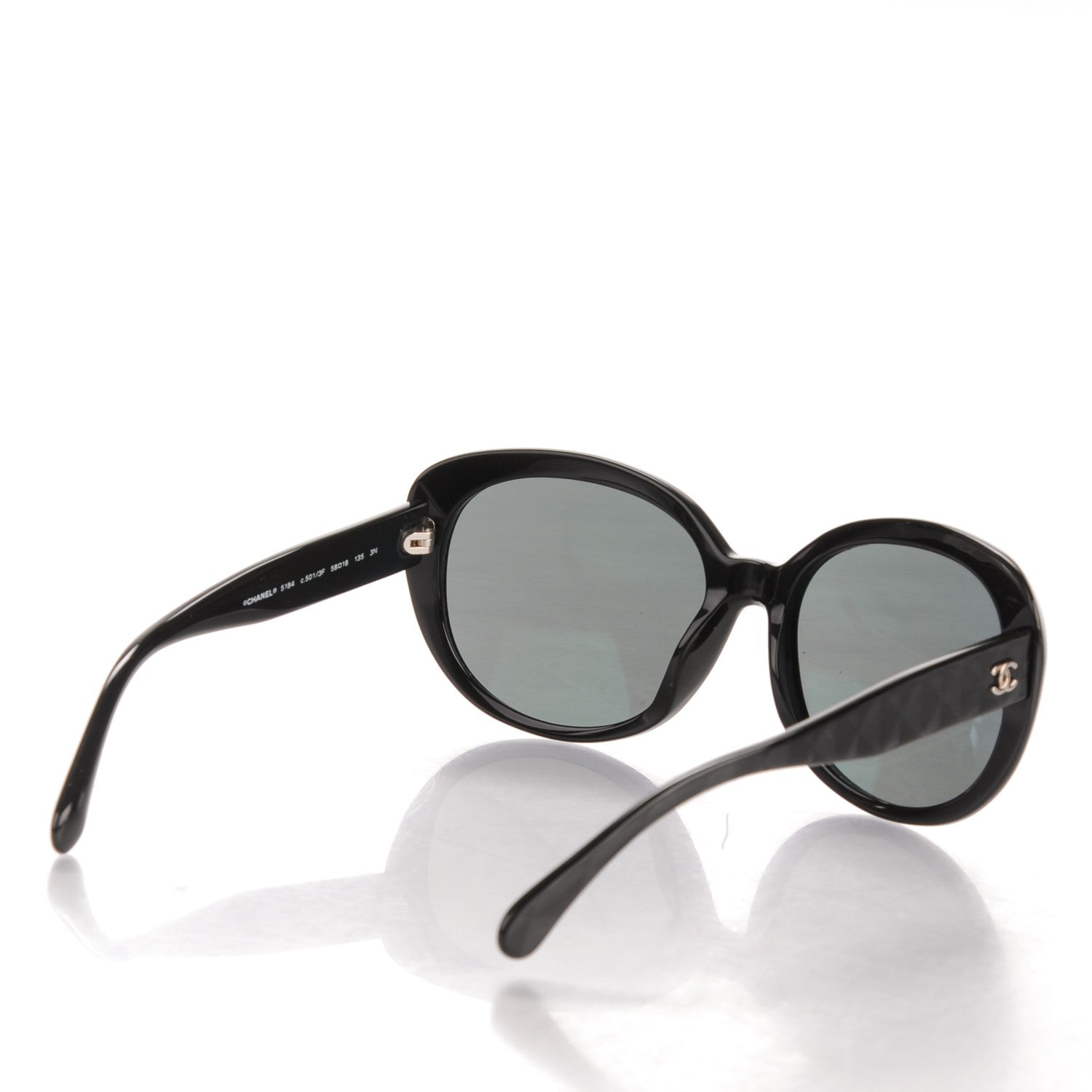 Chanel Quilted CC Sunglasses 5184 Black 3 of 5