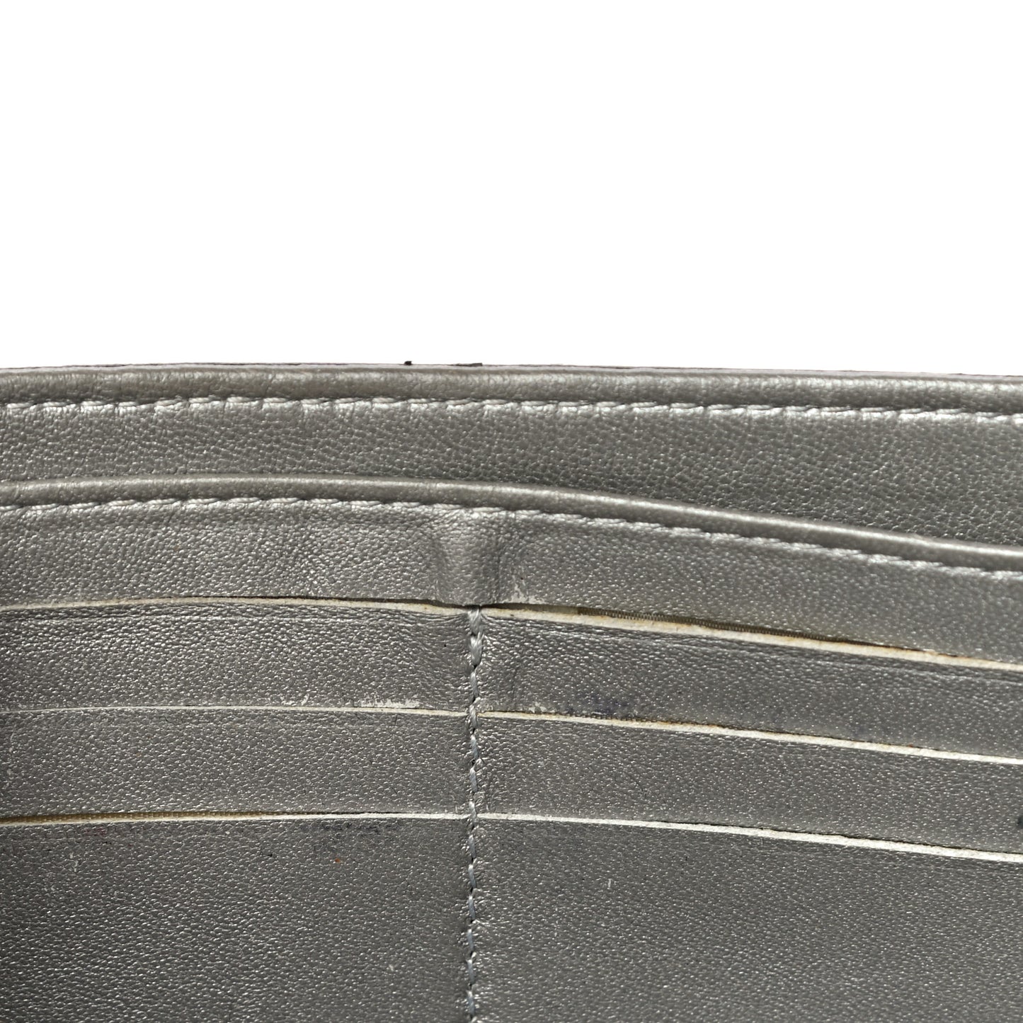 Lambskin Camellia Embossed Wallet on Chain WOC Black