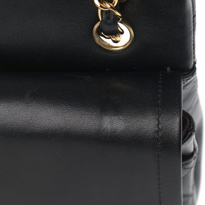 Chanel Lambskin Quilted Medium Double Flap Black 10 of 12