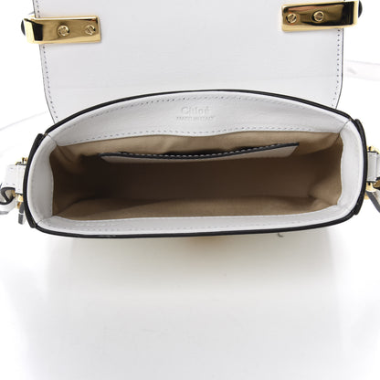 Chloe Calfskin Crocodile Embossed Mini C Double Carry Brilliant White 5 of 9