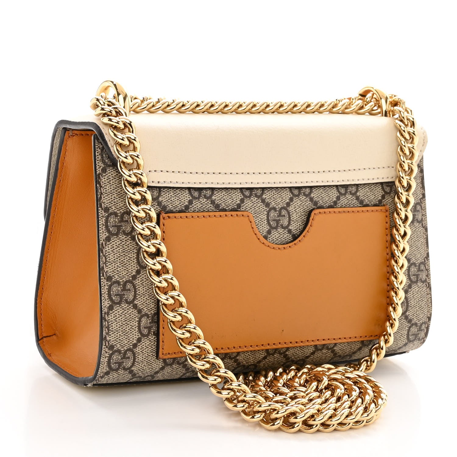 Gucci GG Supreme Monogram Calfskin Small Padlock Shoulder Bag Beige Mystic White Sun Oil 3 of 10
