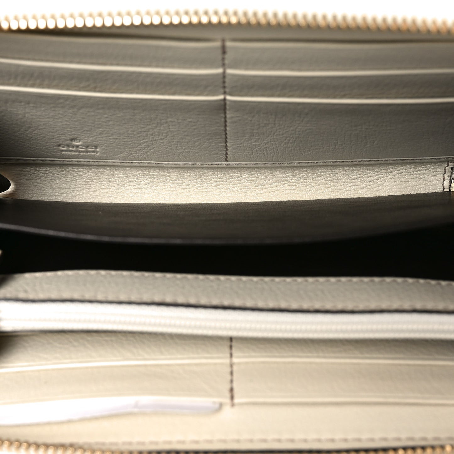 Guccissima GG Pierce Zip Around Wallet White