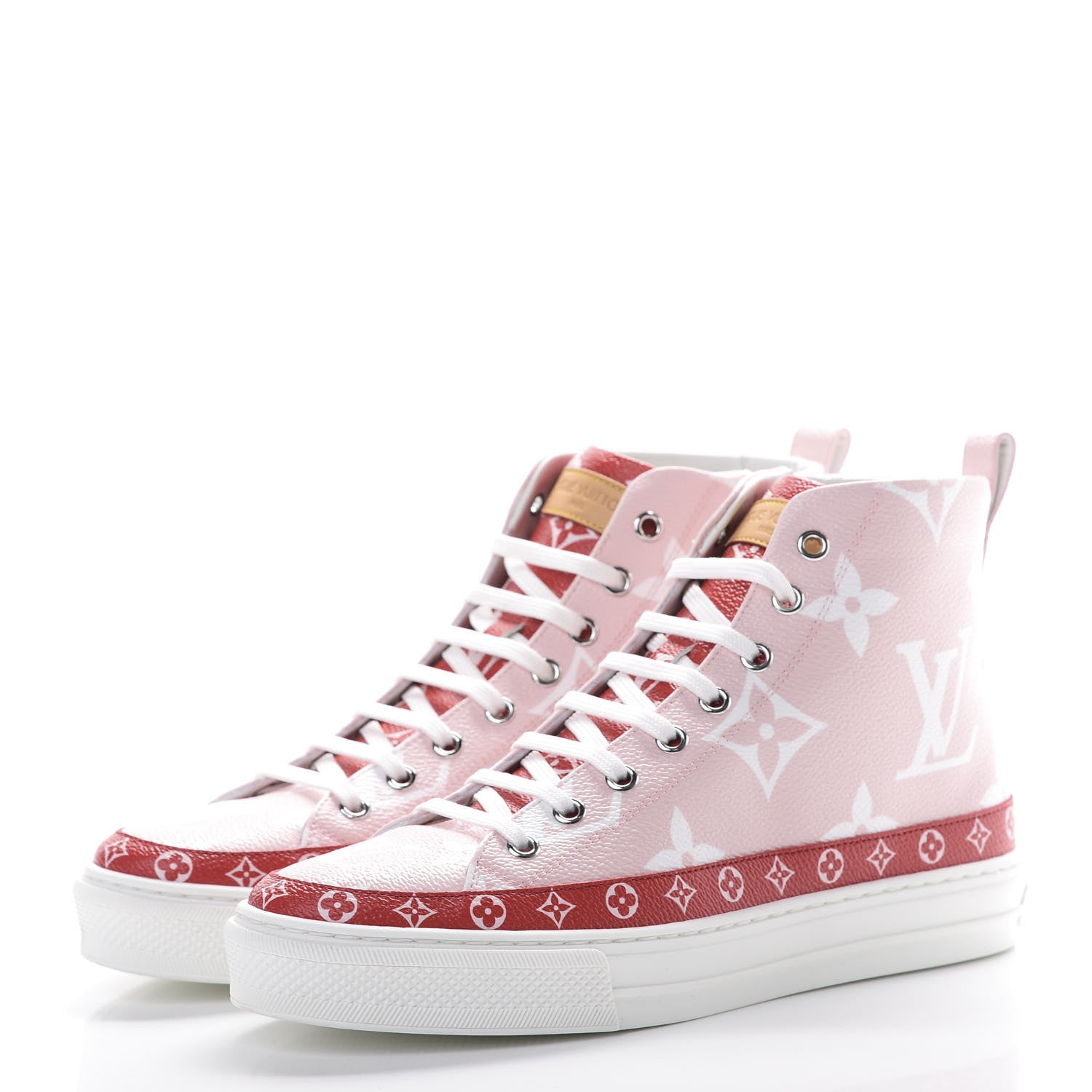 Louis Vuitton Monogram Giant Stellar Sneaker Boots 38 Rose Rouge 3 of 8