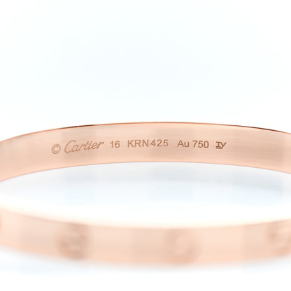 Cartier 18K Pink Gold LOVE Bracelet 16 4 of 5