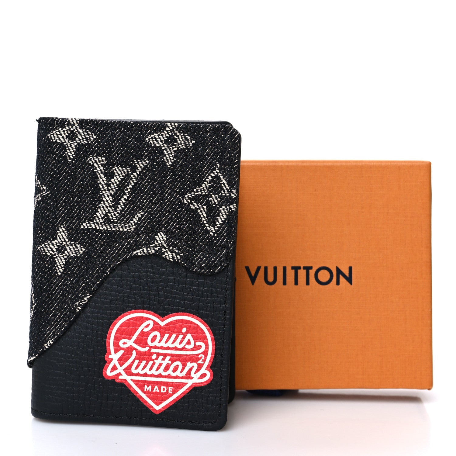 Louis Vuitton X NIGO Taurillon Monogram Denim Drip Pocket Organizer Black 8 of 8