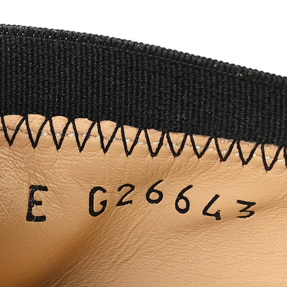 Chanel Lambskin CC Elastic Stretch Pumps 38 Beige Black 9 of 10