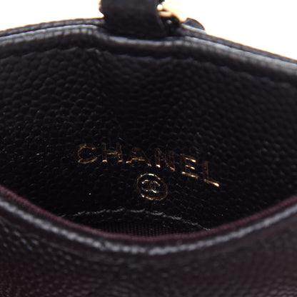 Chanel Caviar Quilted Card Holder On Chain Black 6 of 11