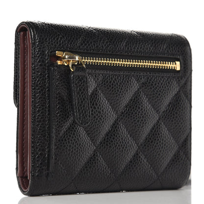 Chanel Caviar Quilted Compact Flap Wallet Black 3 of 9