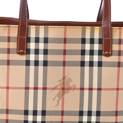 Burberry Haymarket Check Small Tote Brown 8 of 12