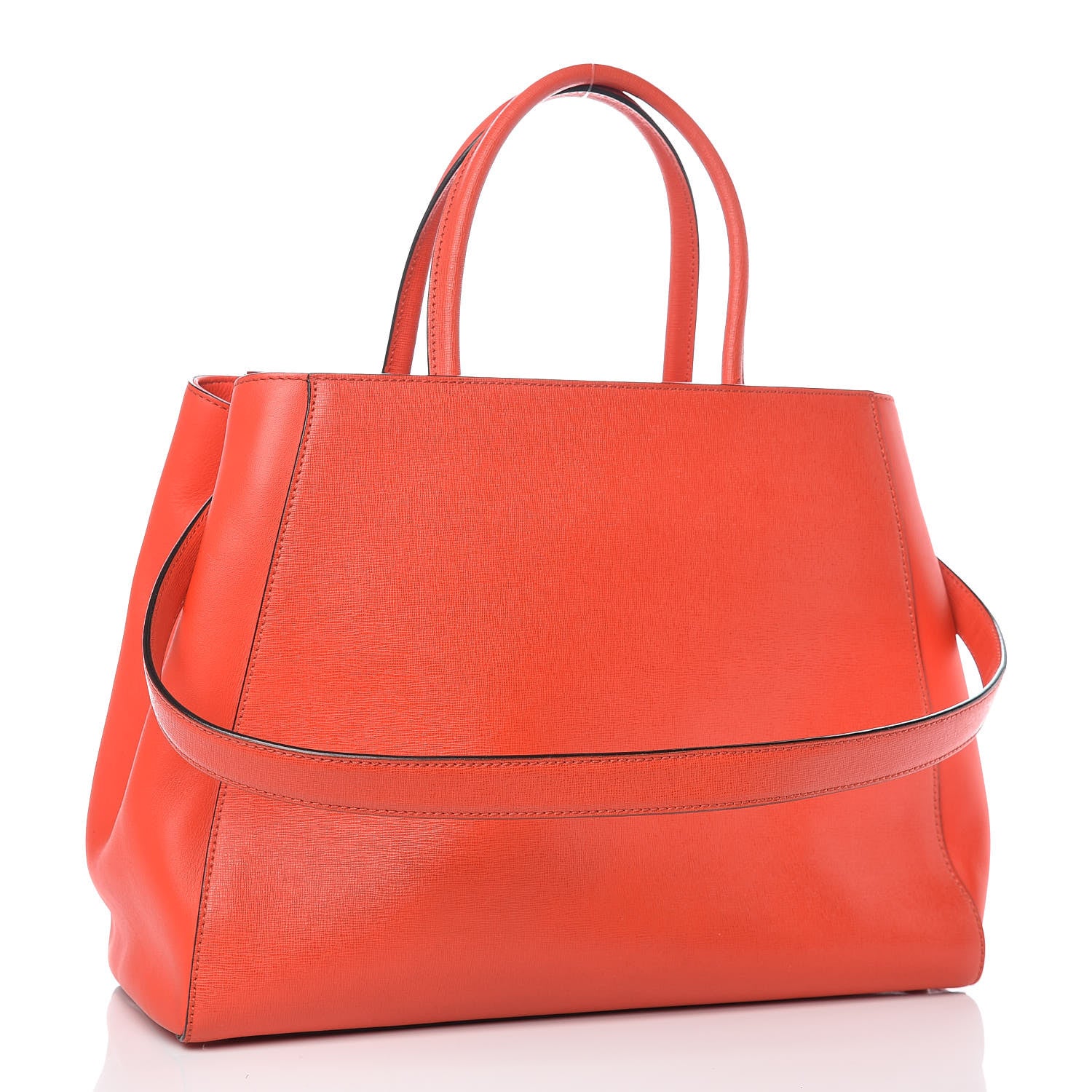 Fendi Vitello Elite Regular 2Jours Tote Papavero 3 of 15
