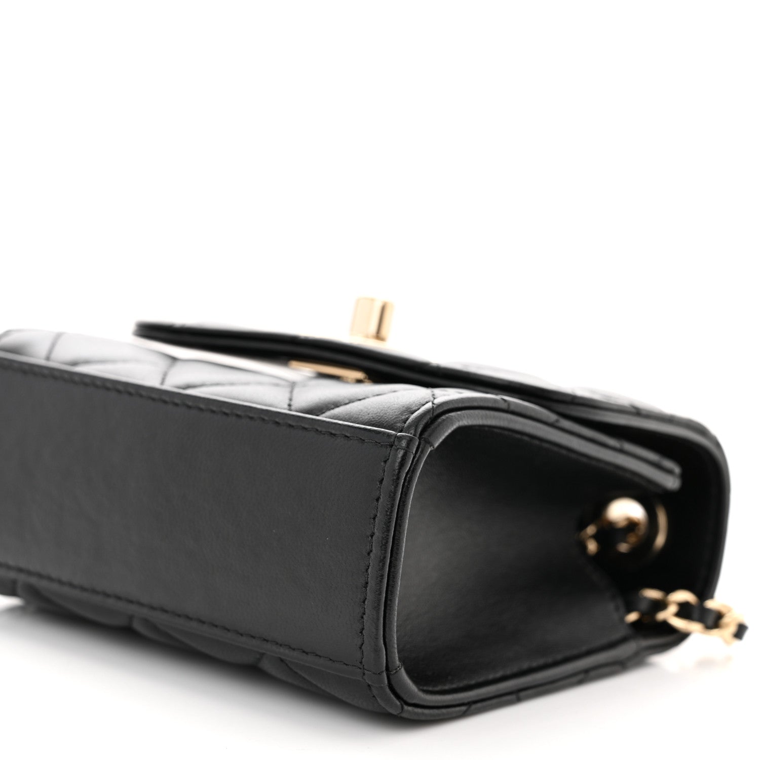 Chanel Lambskin Quilted Mini Trendy CC Chain Wallet Black 10 of 11