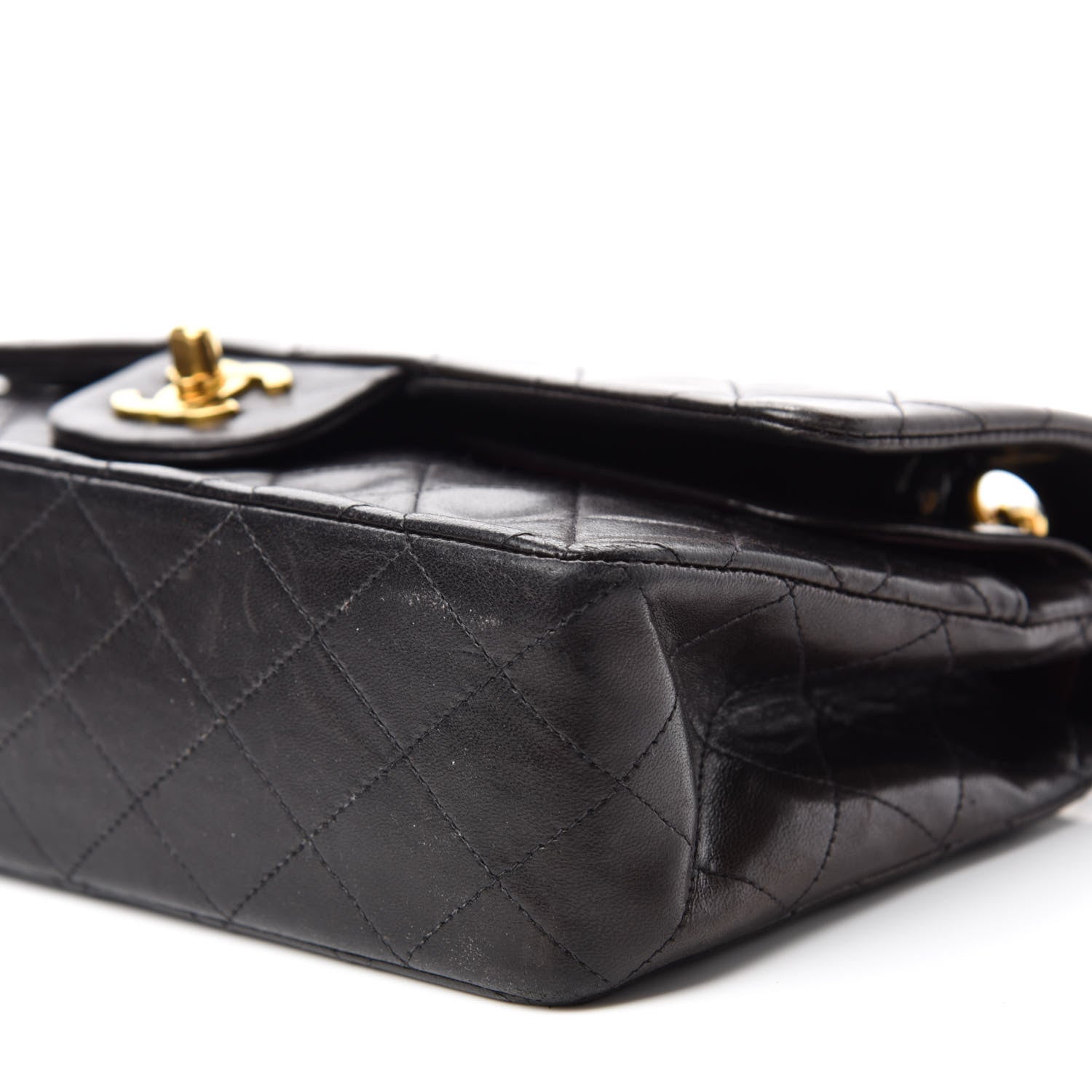 Chanel Lambskin Quilted Medium Double Flap Dark Brown 7 of 13
