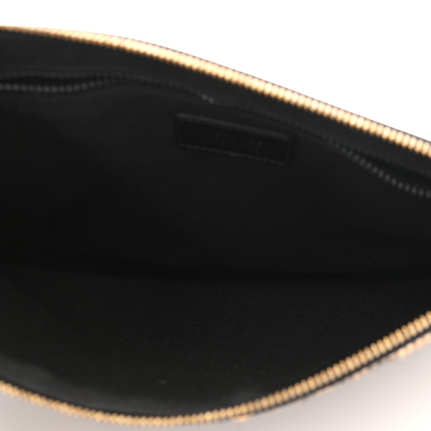 Faux Fur Leopard Print Portfolio Case Black
