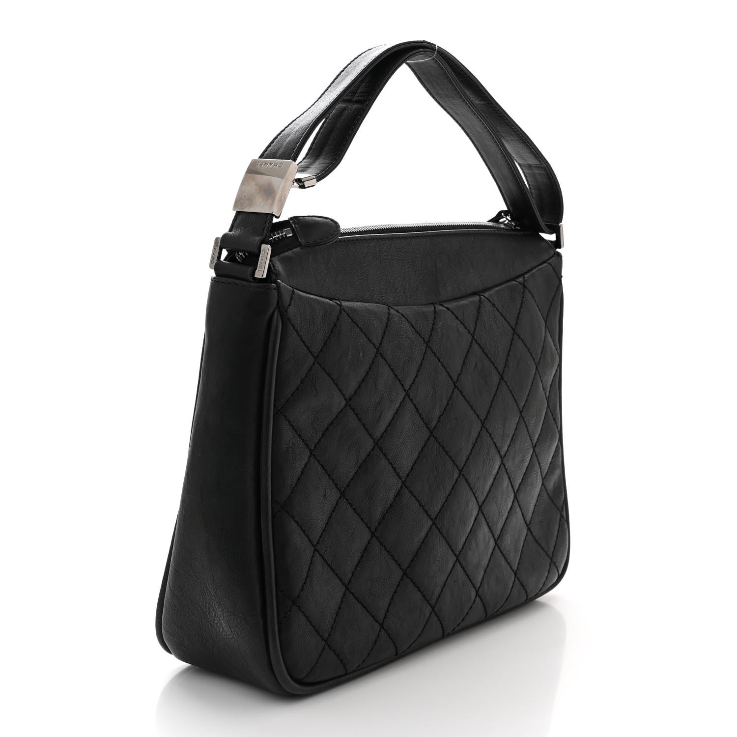 Chanel Calfskin Quilted CC Shoulder Bag Black 3 of 10