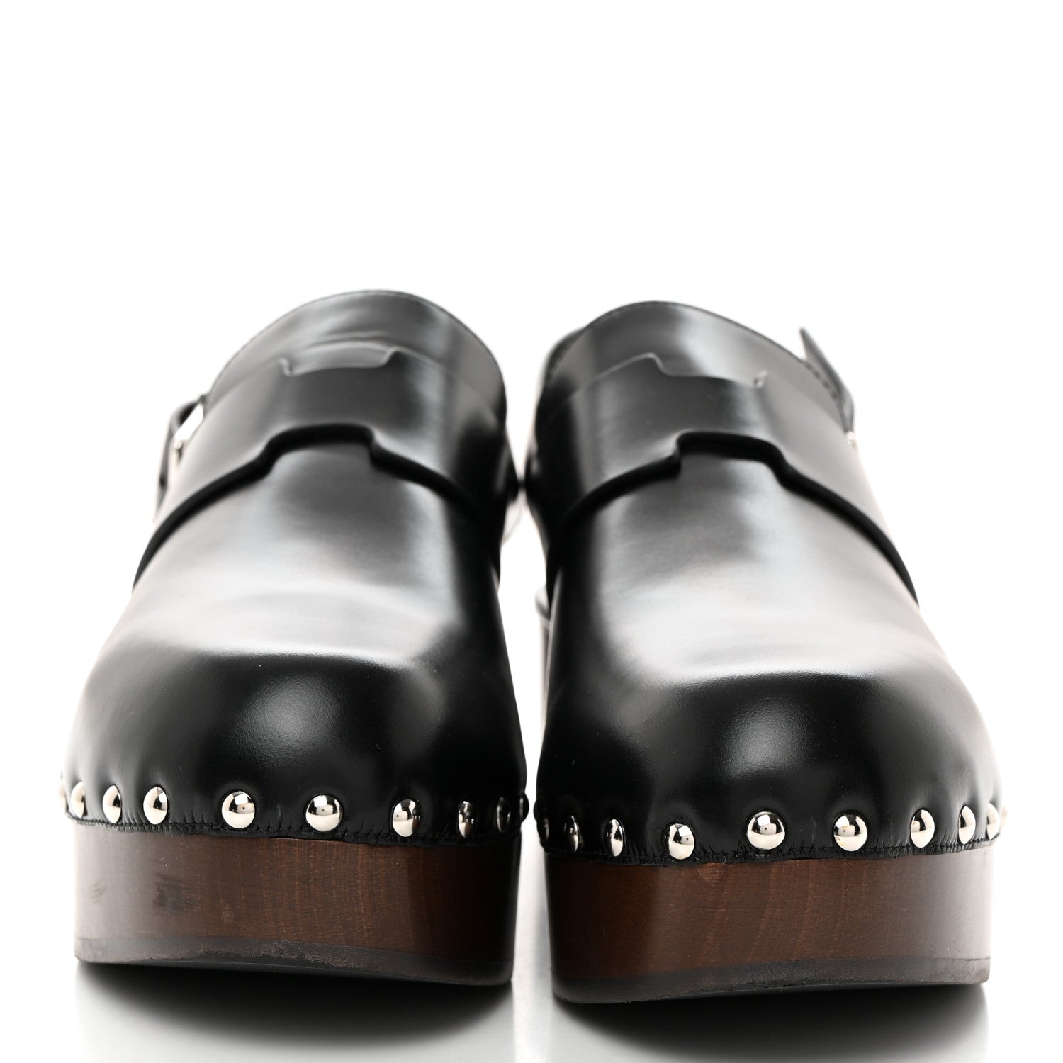 Hermes Toscan Calfskin Hermione Mules 37 Black 2 of 8