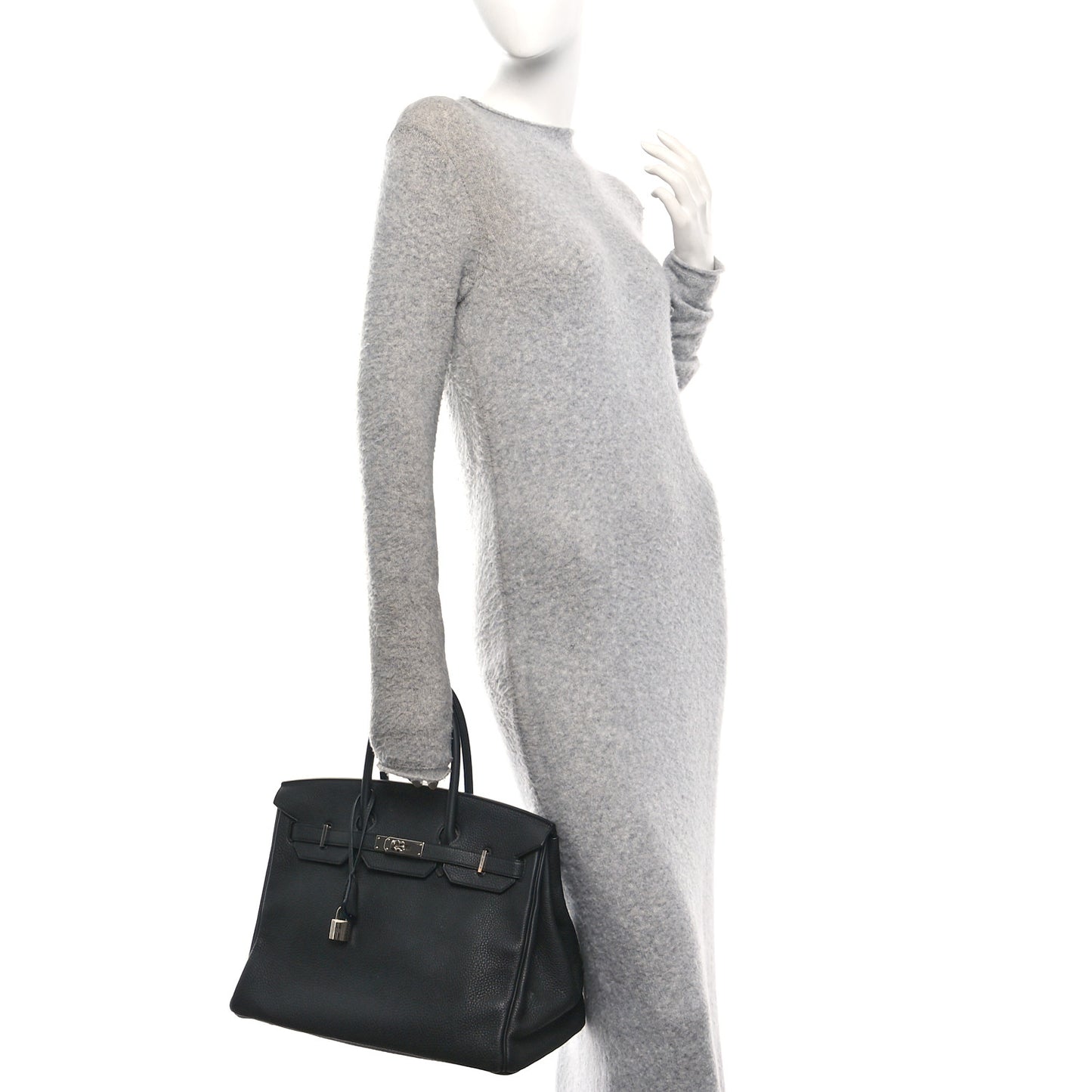 Togo Birkin 35 Black Bleu Agate