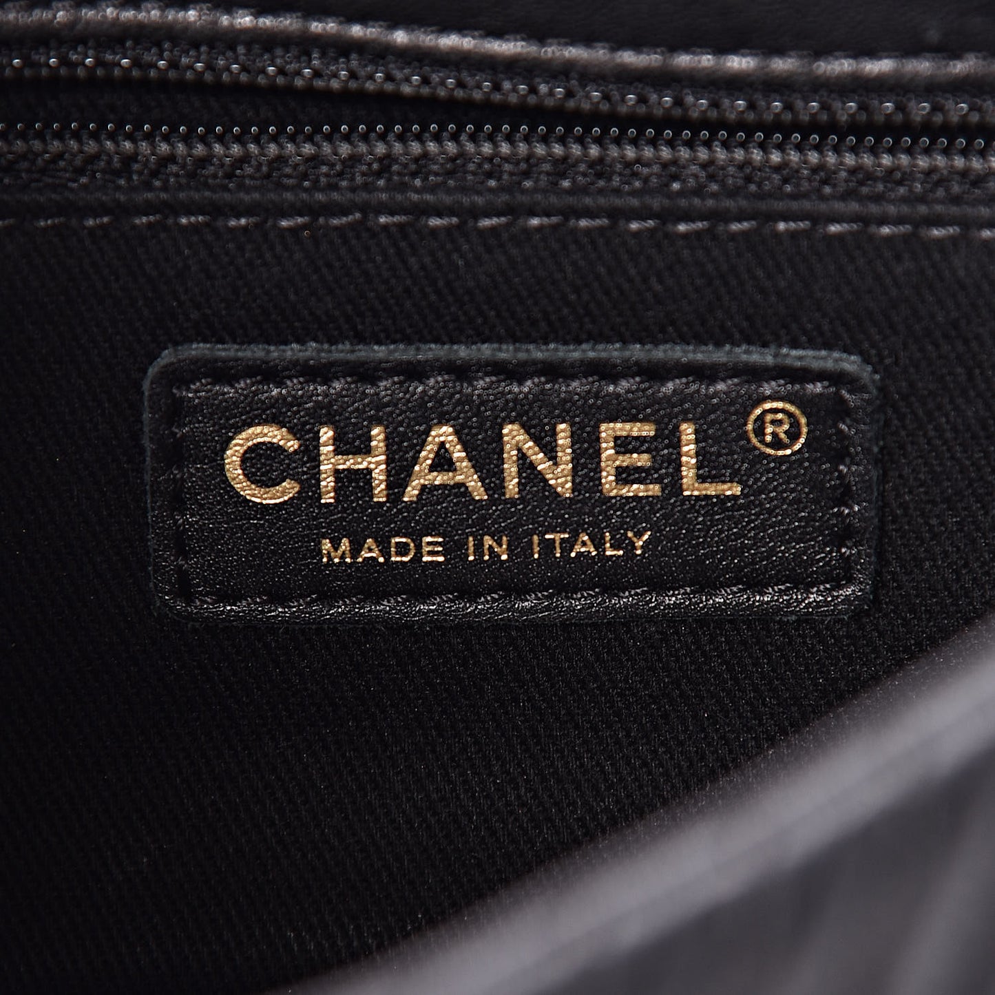 Calfskin Surpique Chevron Small Flap Black
