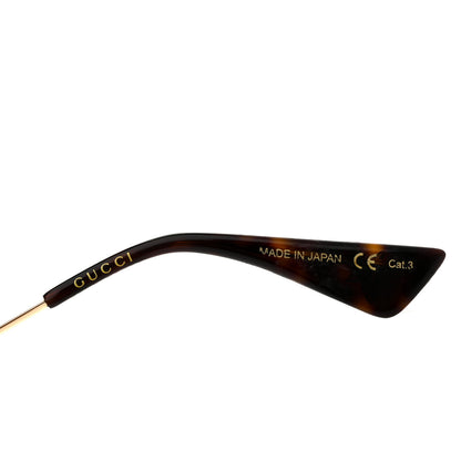 Gucci Metal Round Frame Sunglasses GG0061S Green Red 6 of 8