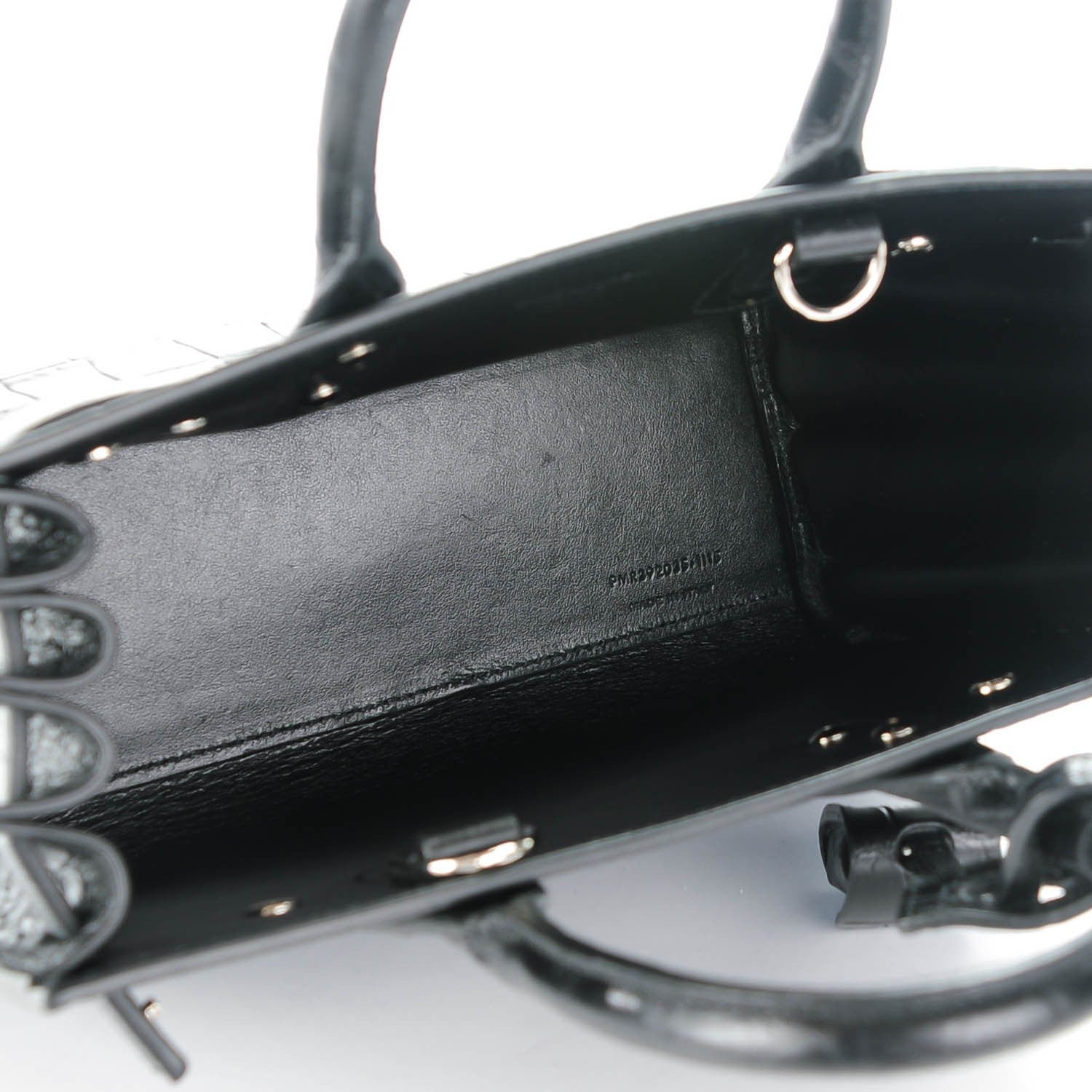 Saint Laurent Calfskin Crocodile Embossed Nano Sac De Jour Black 5 of 7