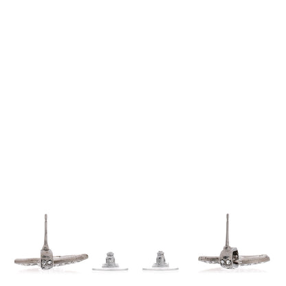 Chanel Crystal Palais Garnier CC Drop Earrings Silver 3 of 5