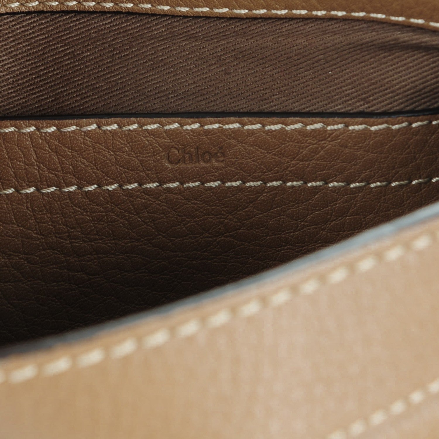 Chloe Calfskin Mini Marcie Round Crossbody Bag Nut 6 of 9