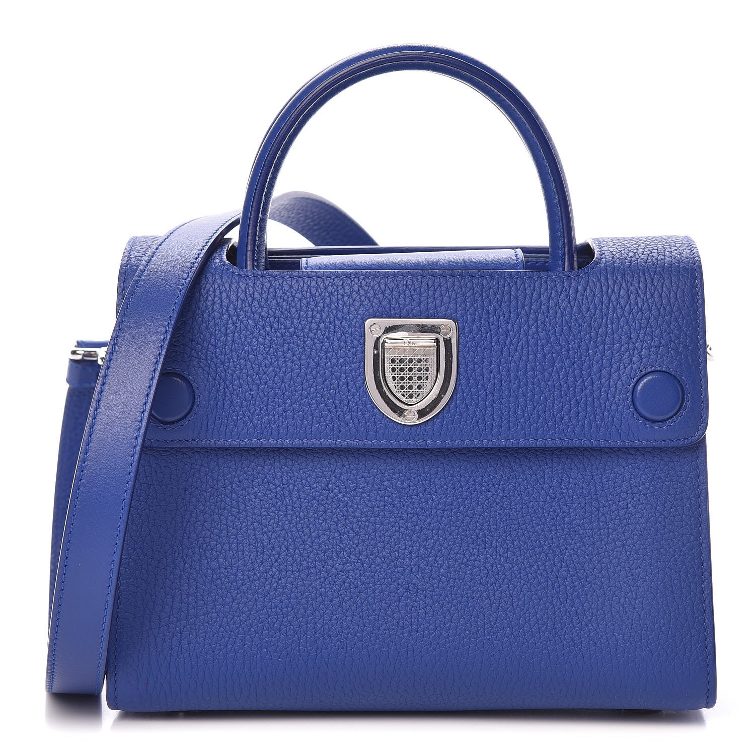 Christian Dior Grained Calfskin Mini Diorever Flap Blue 1 of 11