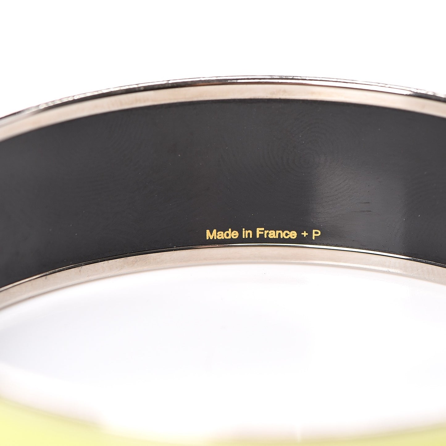 Enamel Wide Caleche Bracelet 70 Lime