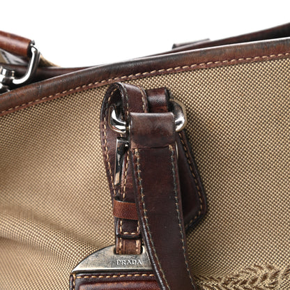 Prada Jacquard Logo Tote Corda Moro 17 of 20