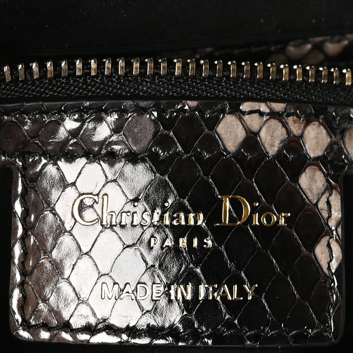 Snakeskin Saddle Bag Brown