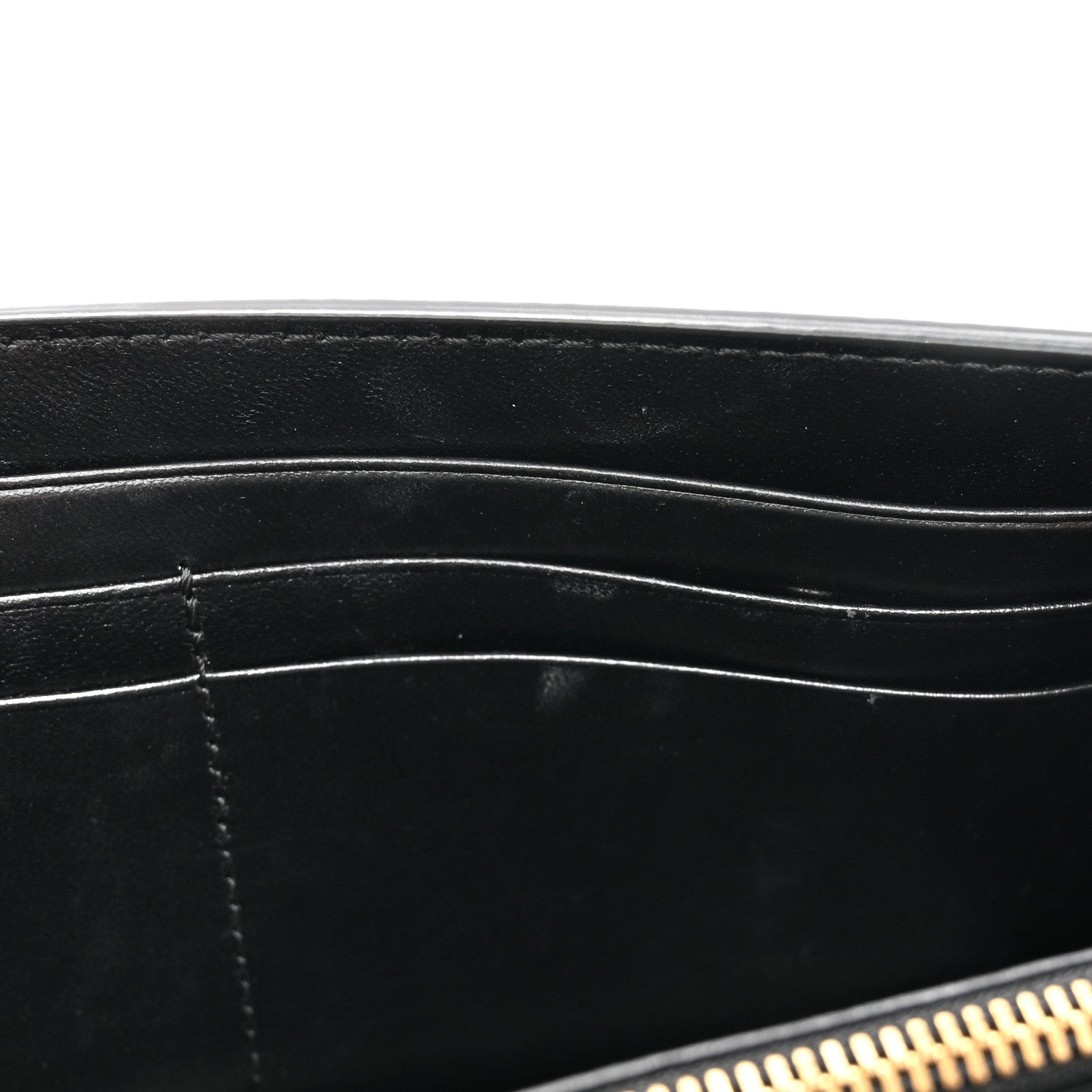 Versace Calfskin Greca Goddess Wallet On Chain Black 12 of 14