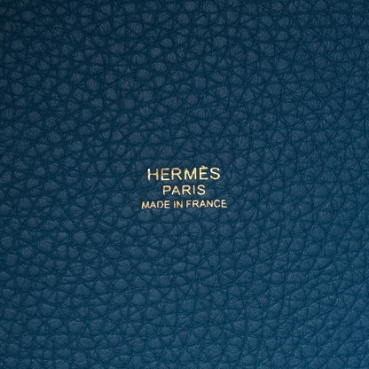 Hermes Taurillon Clemence Picotin Lock 18 PM Mykonos 6 of 10