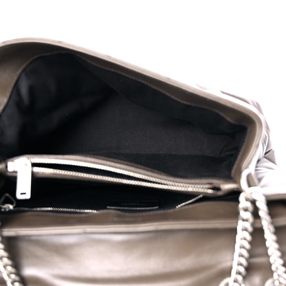 Saint Laurent Calfskin Y Quilted Monogram Medium Loulou Chain Satchel Asphalt 5 of 15