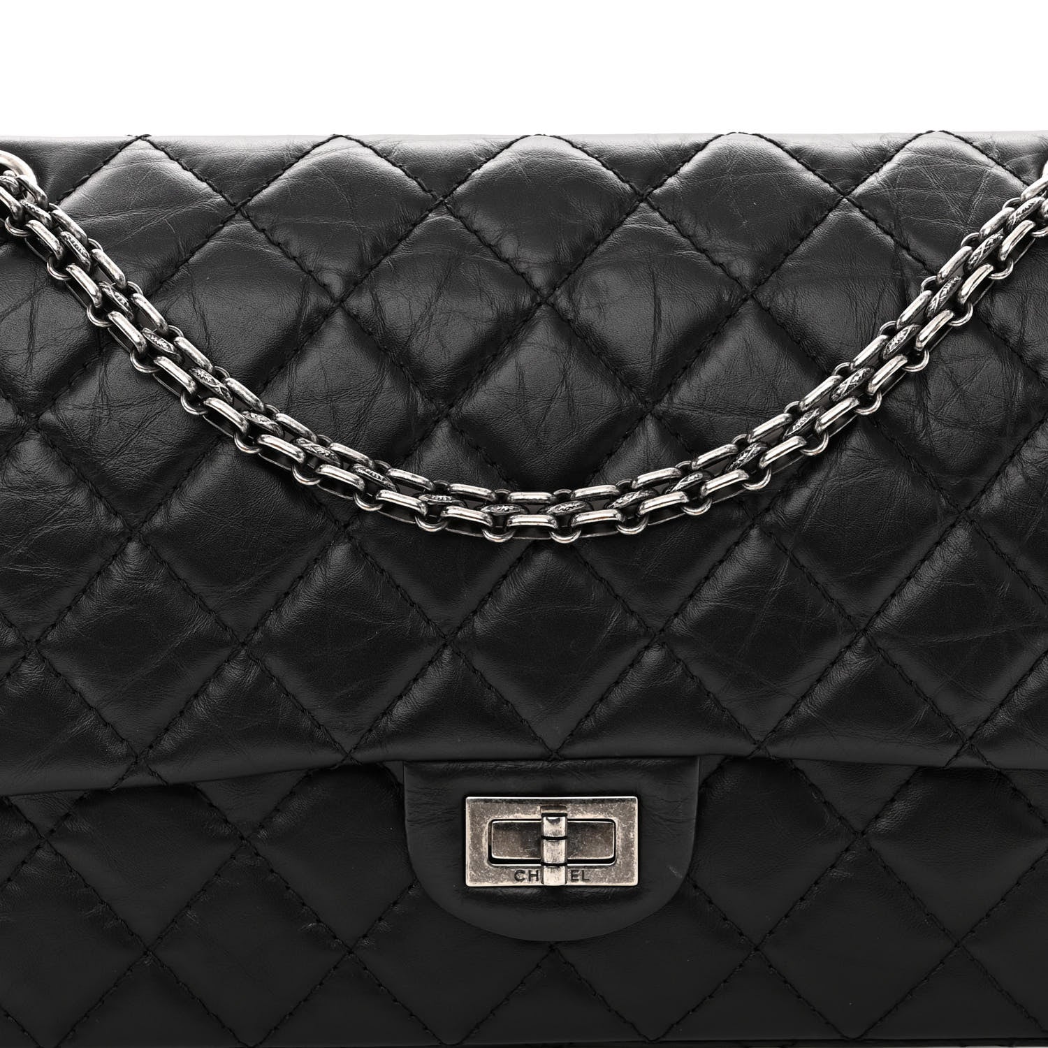 Chanel Aged Calfskin Quilted 2.55 Reissue 226 Flap Black 8 of 10