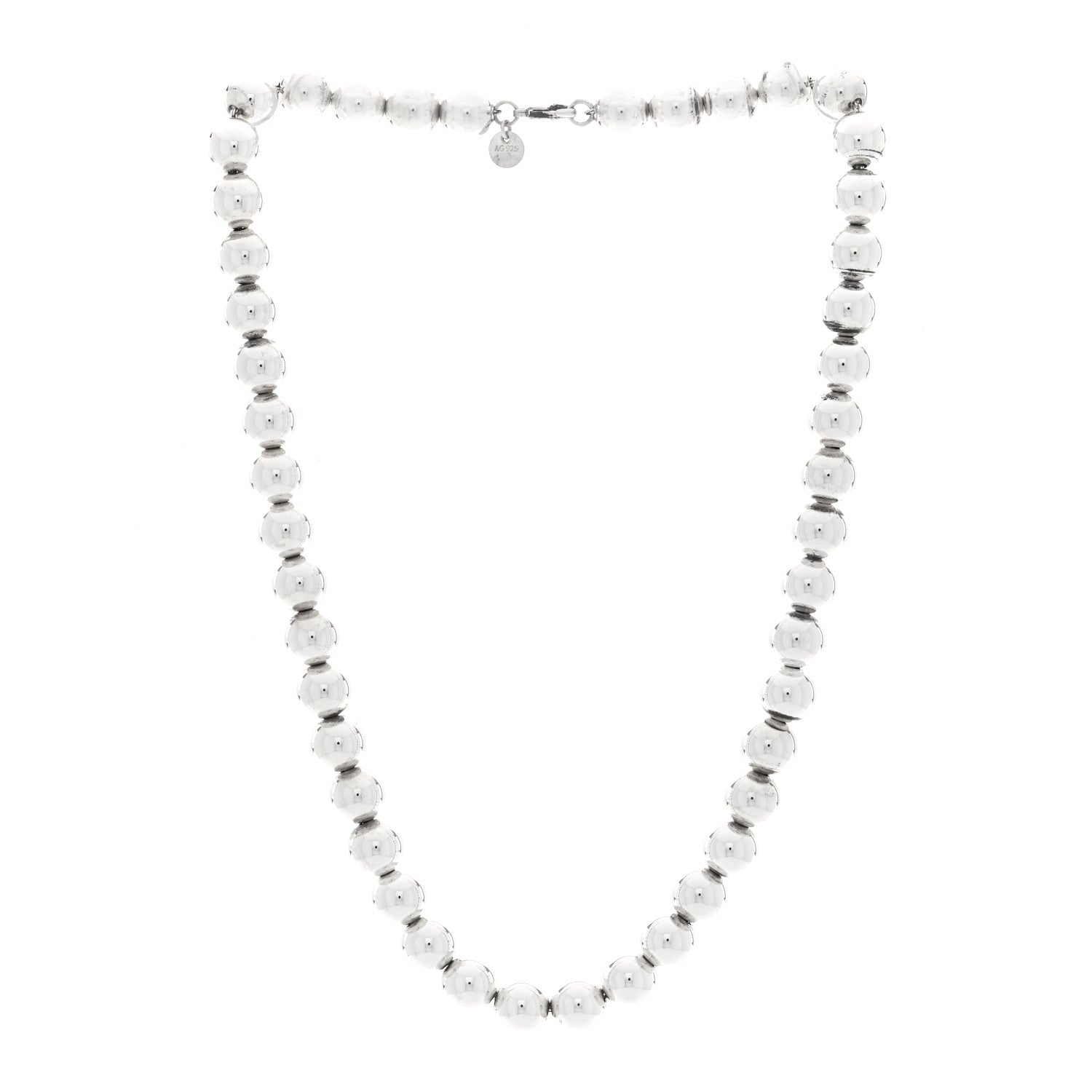 Tiffany Sterling Silver 10mm Hardwear Ball Necklace 3 of 4