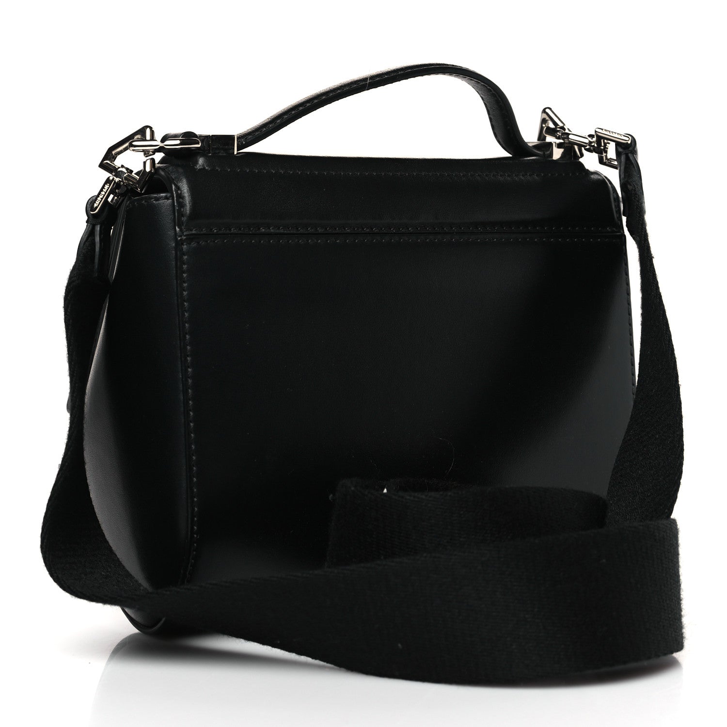 Givenchy Calfskin Mini Pandora Box Logo Strap Crossbody Bag Black 3 of 10
