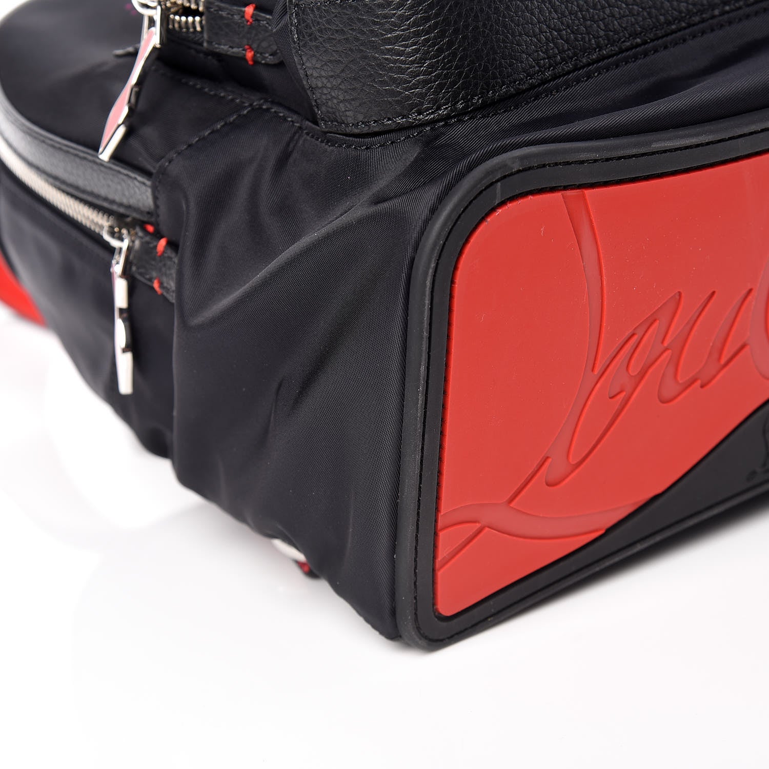 Christian Louboutin Nylon Calfskin Love Small Backloubi Backpack Black 5 of 12