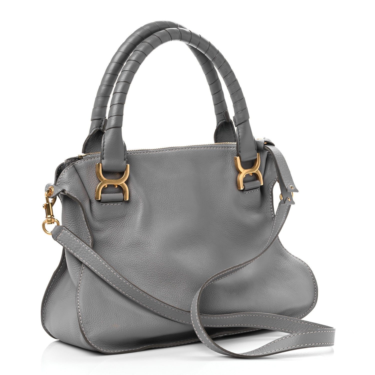 Chloe Calfskin Medium Marcie Satchel Cashmere Grey 3 of 17