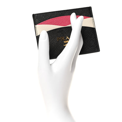 Prada Saffiano Card Holder Black Ibisco 2 of 7