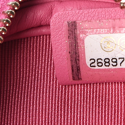 Chanel Caviar Quilted Zip Around Classic Coin Purse Pink 6 of 6
