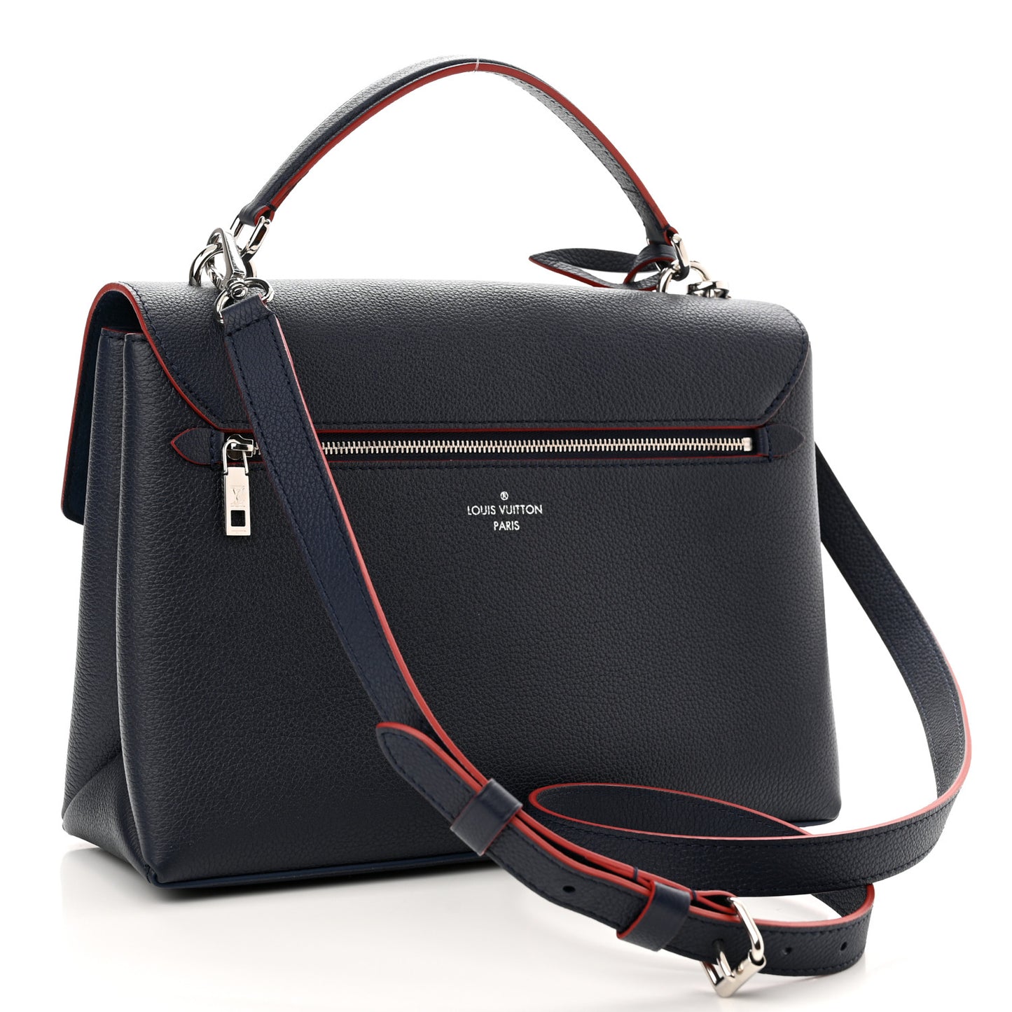 Soft Calfskin My Lockme Top Handle Marine Rouge