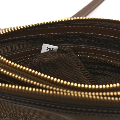 Prada Jacquard Logo Flat Crossbody Bag Corda Bruciato 8 of 11