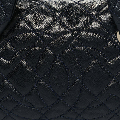 Chanel Caviar Quilted CC Timeless Bowler Navy 8 of 11