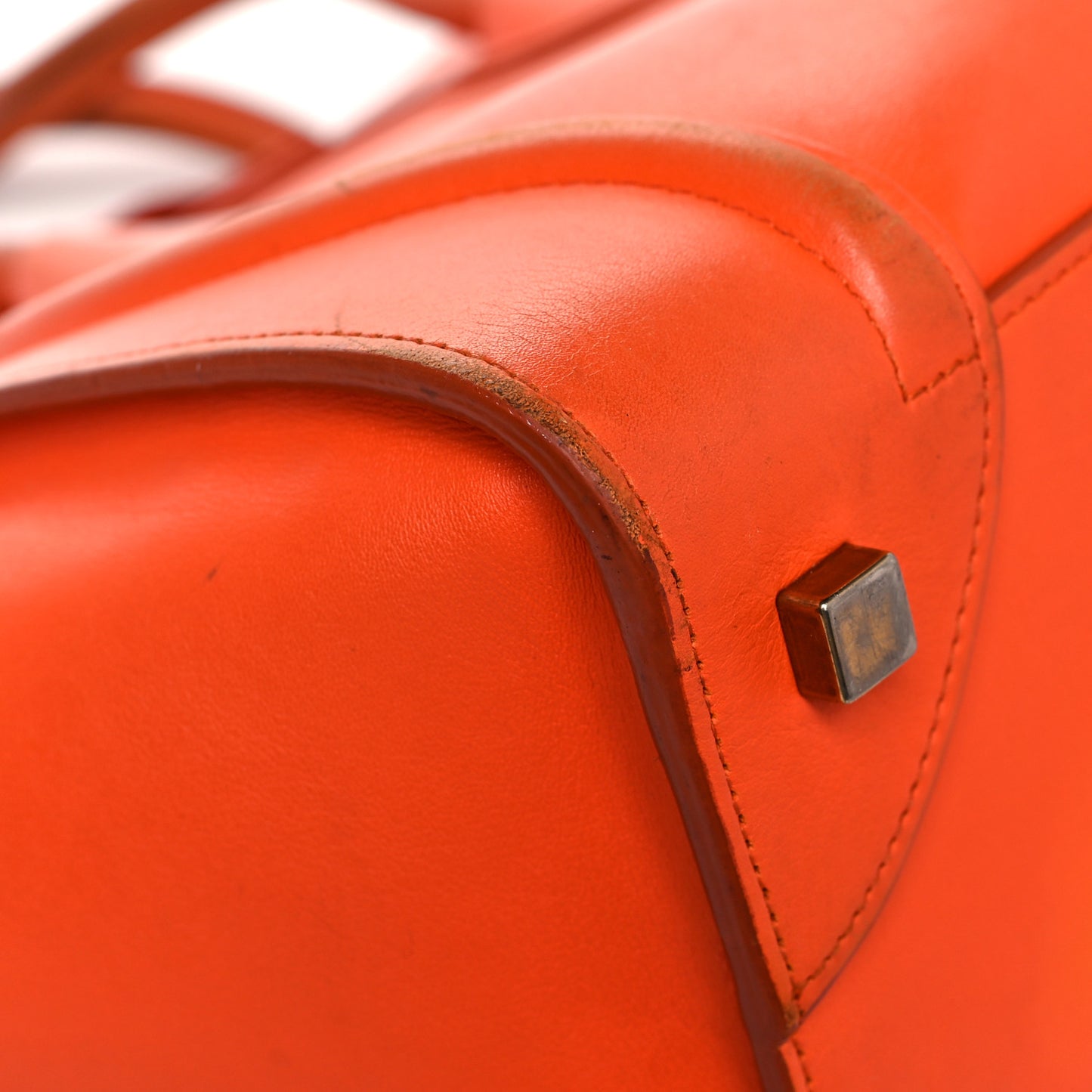 Smooth Calfskin Mini Luggage Orange