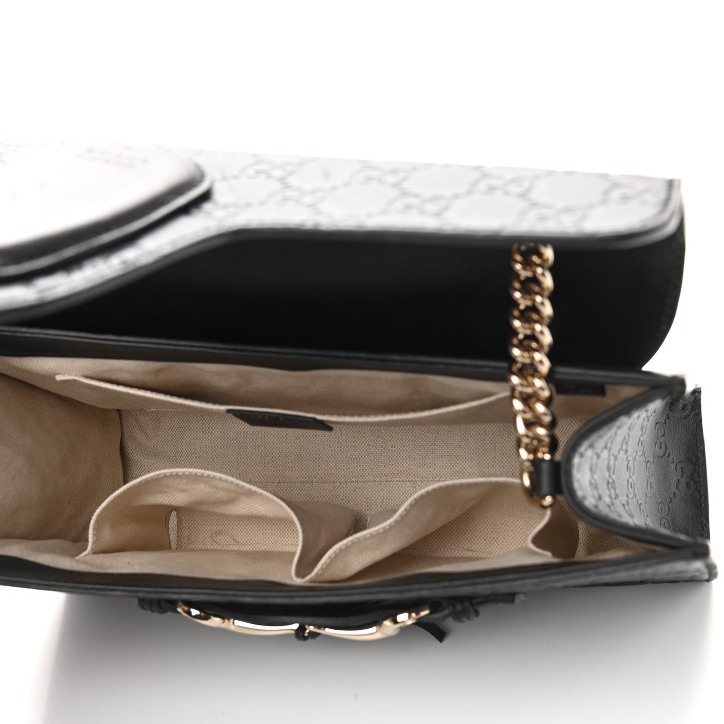 Guccissima Medium Emily Chain Shoulder Bag Black